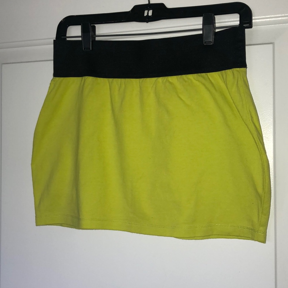 Rue 21 lime green/yellowish mini skirt